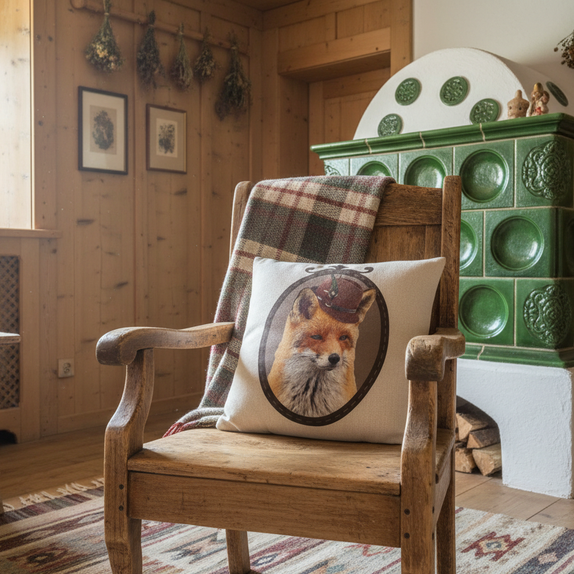 Kissenhülle „Fuchs“ im Alpinen Landhausstil