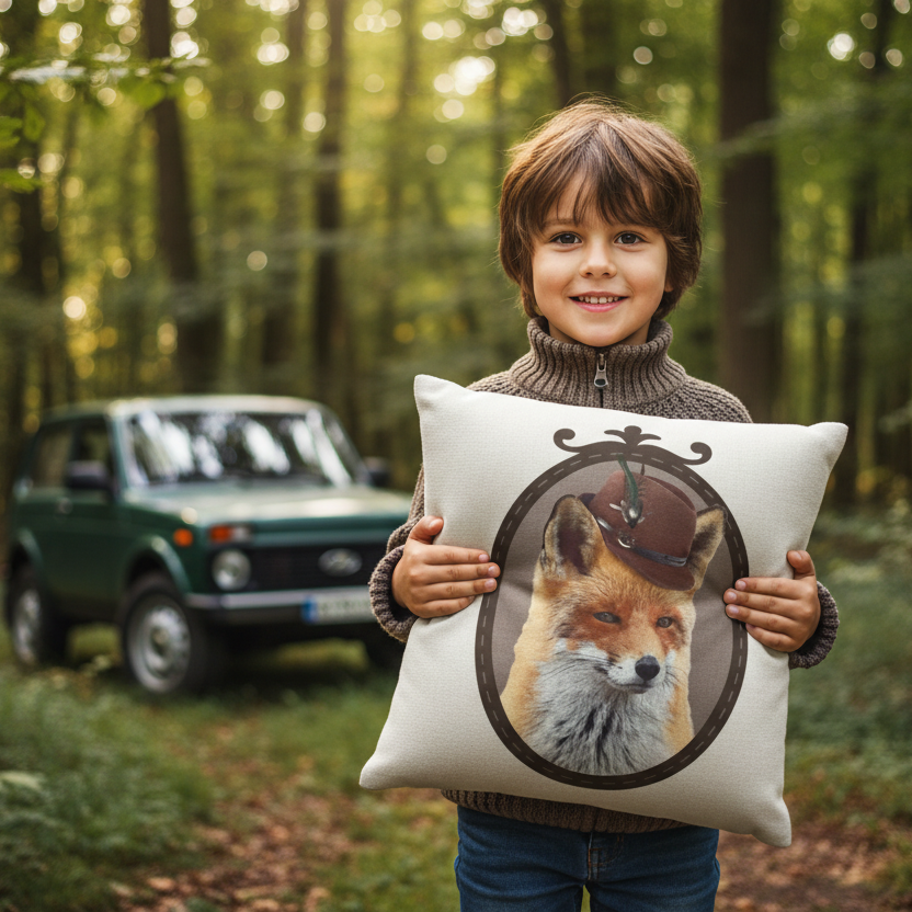 Kissenhülle „Fuchs“ im Alpinen Landhausstil