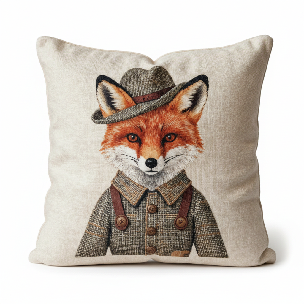 Kissenhülle "Fuchs" im englischen Landhausstil