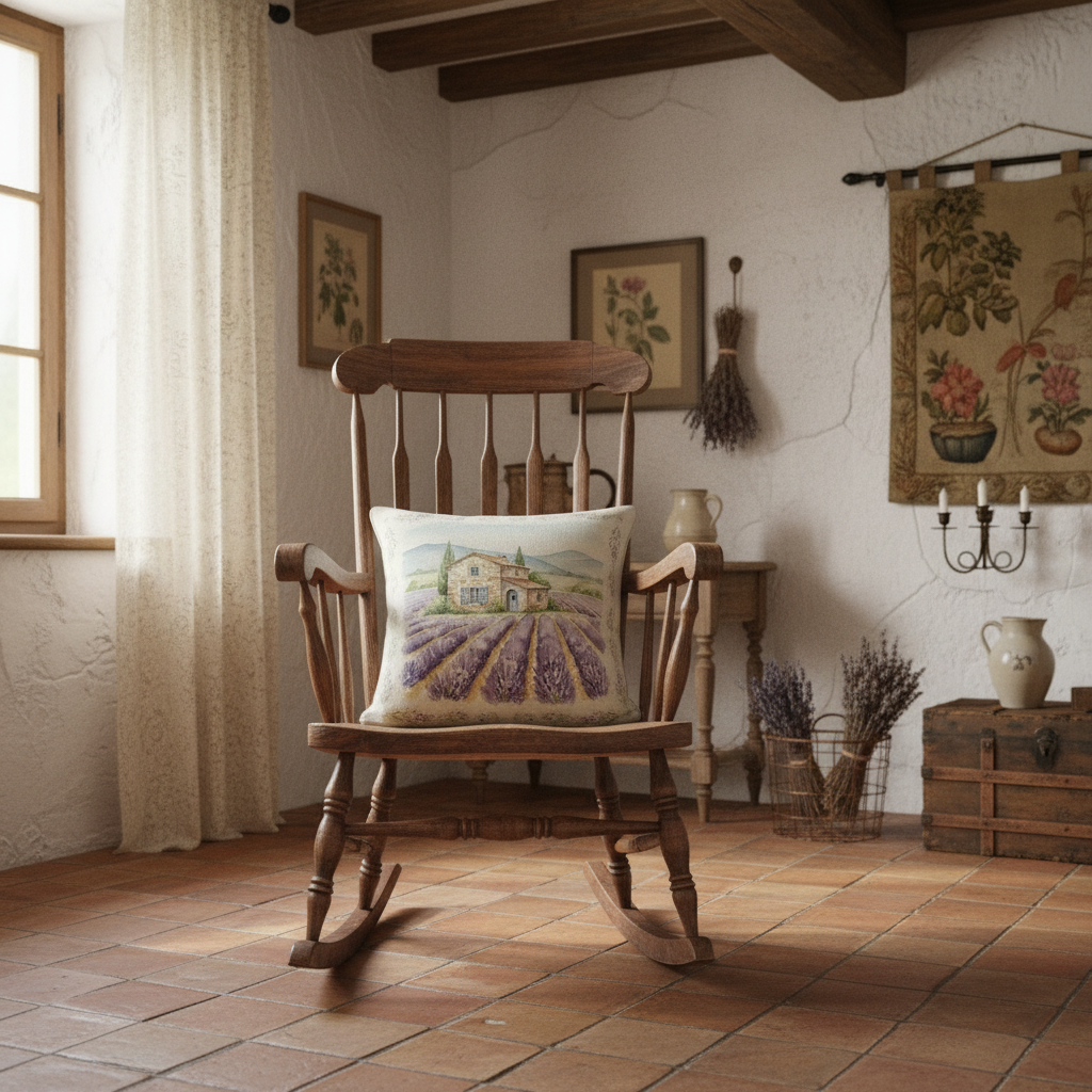 Kissenhülle "Lavendel" im französischen Landhausstil