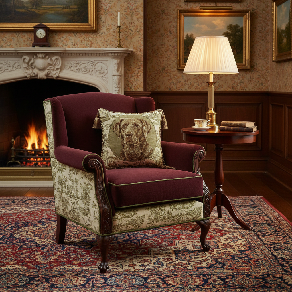 Kissenhülle "Labrador Retriever braun" im Landhausstil