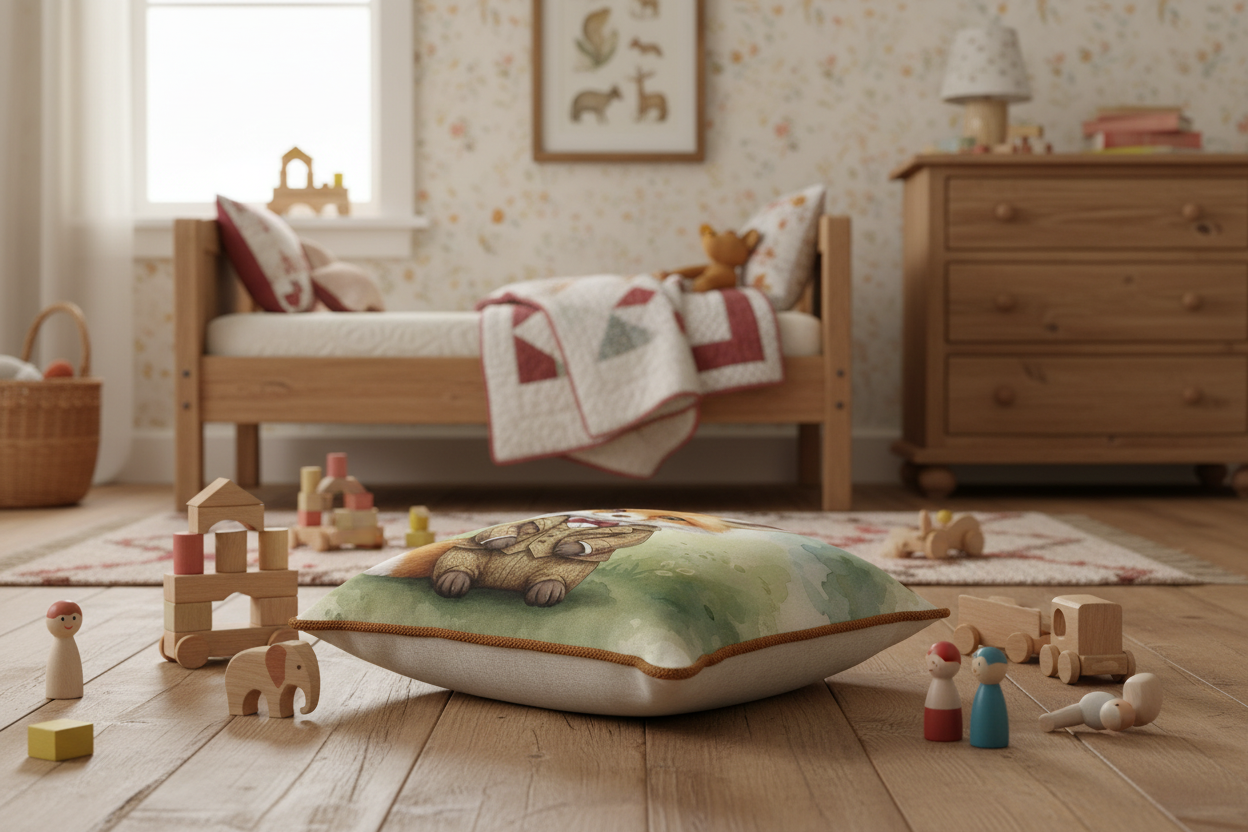 Kissenhülle "Fuchswelpen" im englischen Landhausstil