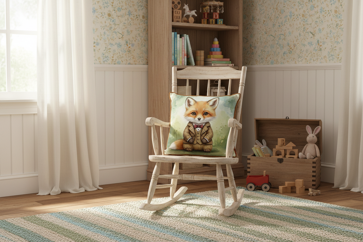 Kissenhülle "Fuchswelpen" im englischen Landhausstil