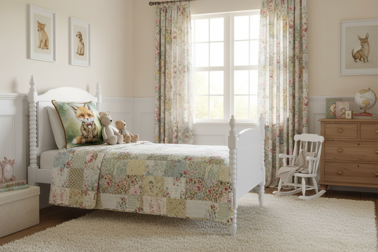 Kissenhülle "Fuchswelpen" im englischen Landhausstil