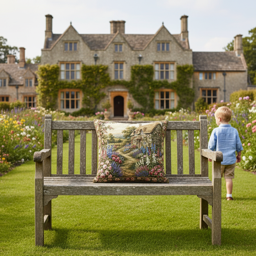 Kissenhülle „Cottage Garden“ im englischen Landhausstil