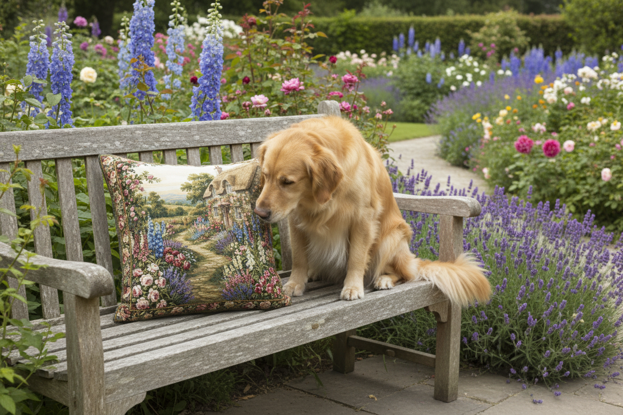 Kissenhülle „Cottage Garden“ im englischen Landhausstil