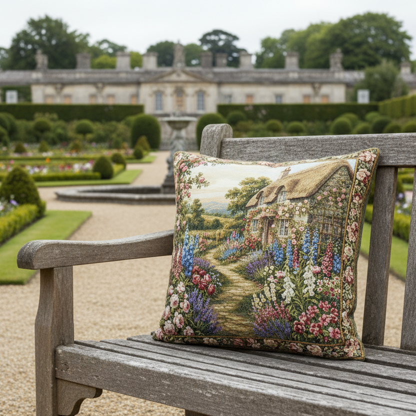 Kissenhülle „Cottage Garden“ im englischen Landhausstil