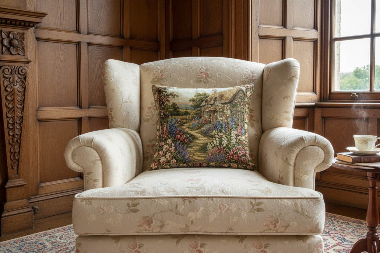 Kissenhülle „Cottage Garden“ im englischen Landhausstil