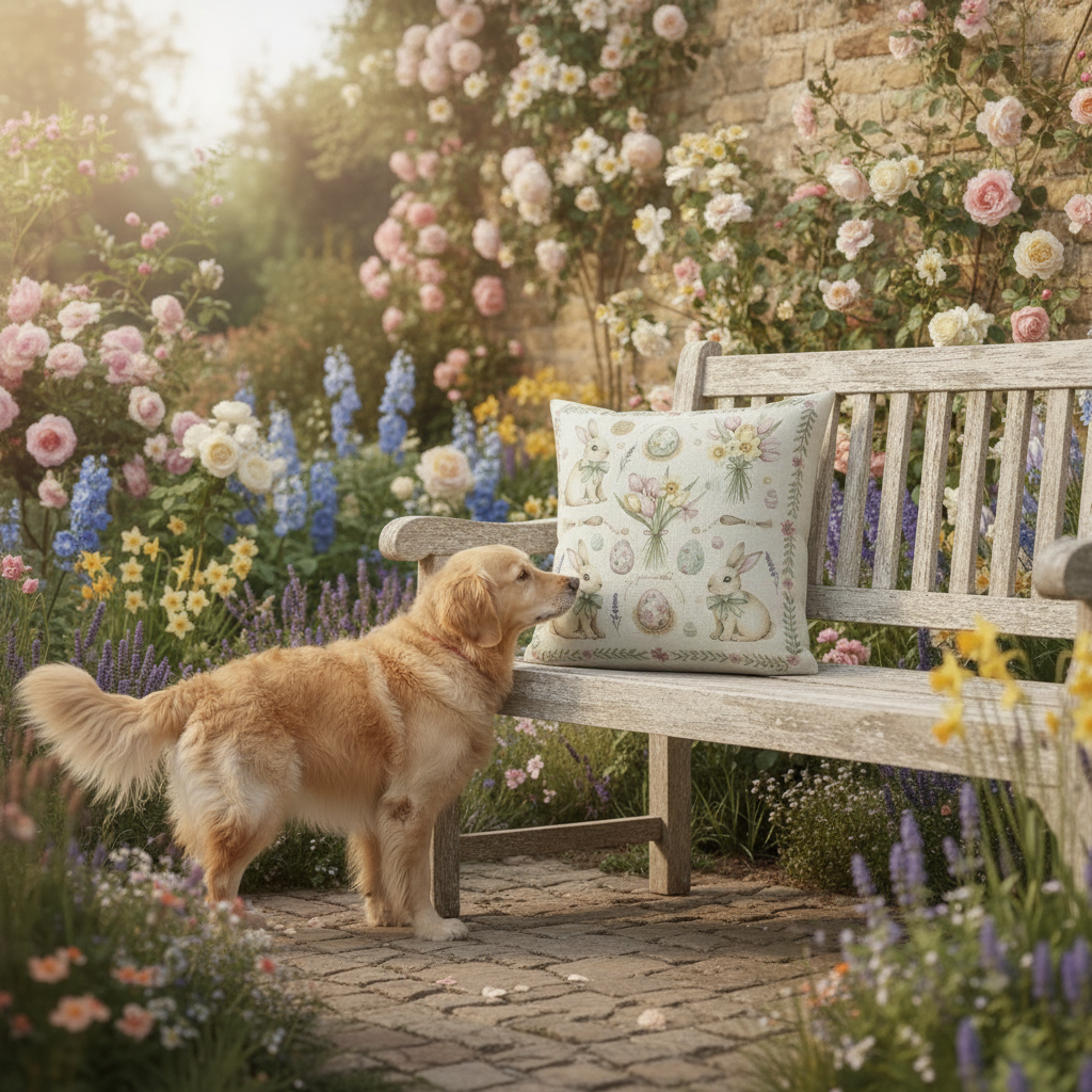 Kissenhülle "Ostern" im Landhausstil