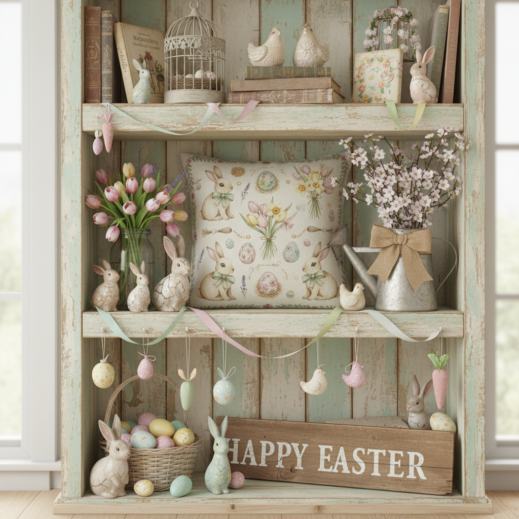 Kissenhülle "Ostern" im Landhausstil