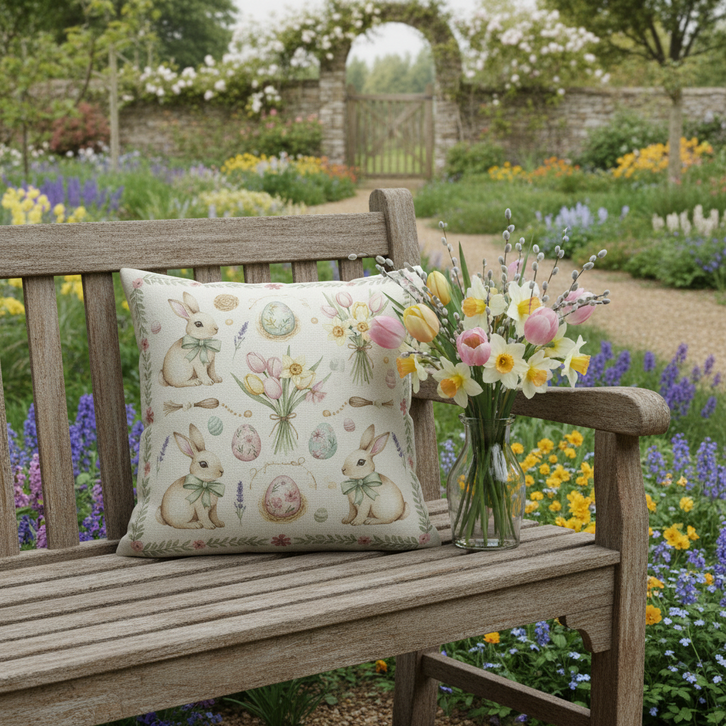 Kissenhülle "Ostern" im Landhausstil