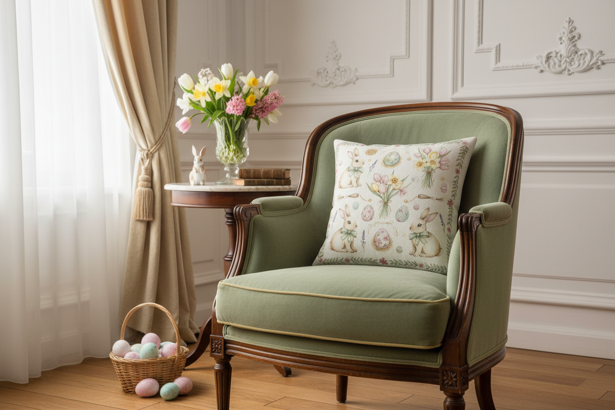 Kissenhülle "Ostern" im Landhausstil