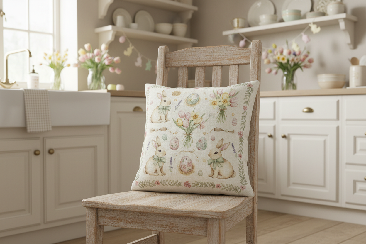 Kissenhülle "Ostern" im Landhausstil