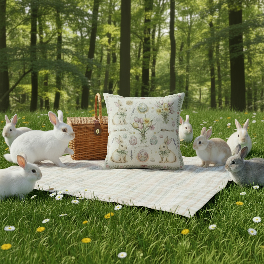 Kissenhülle "Ostern" im Landhausstil