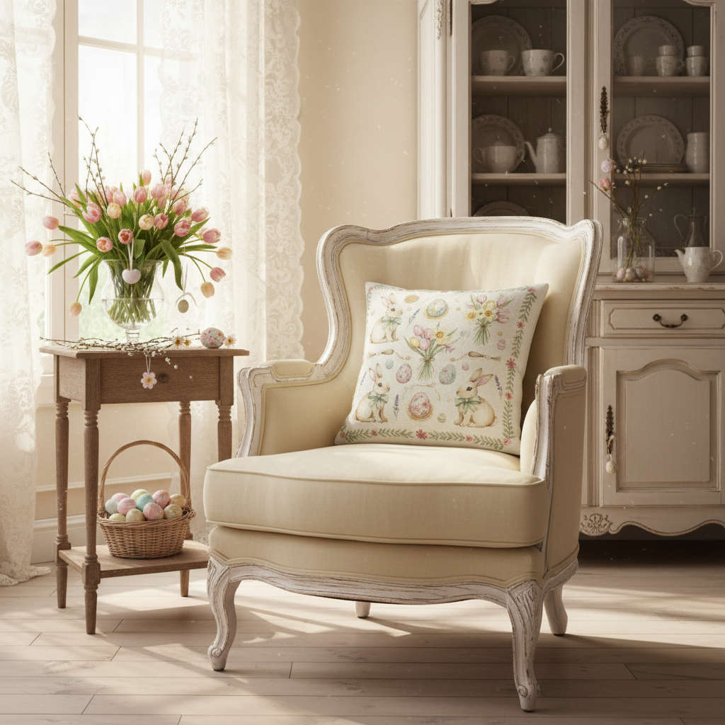 Kissenhülle "Ostern" im Landhausstil