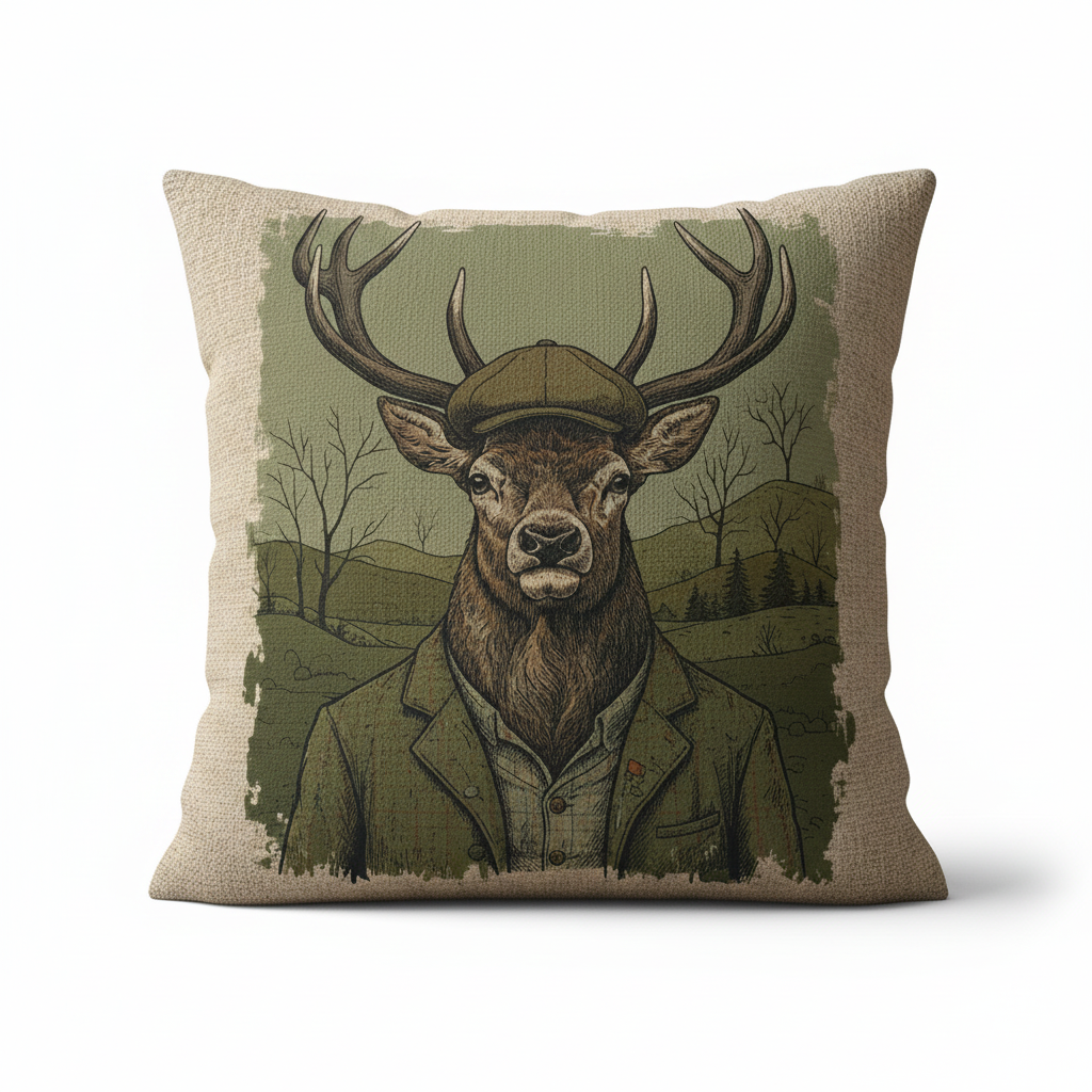 Kissenhülle Hirsch Landhausstil