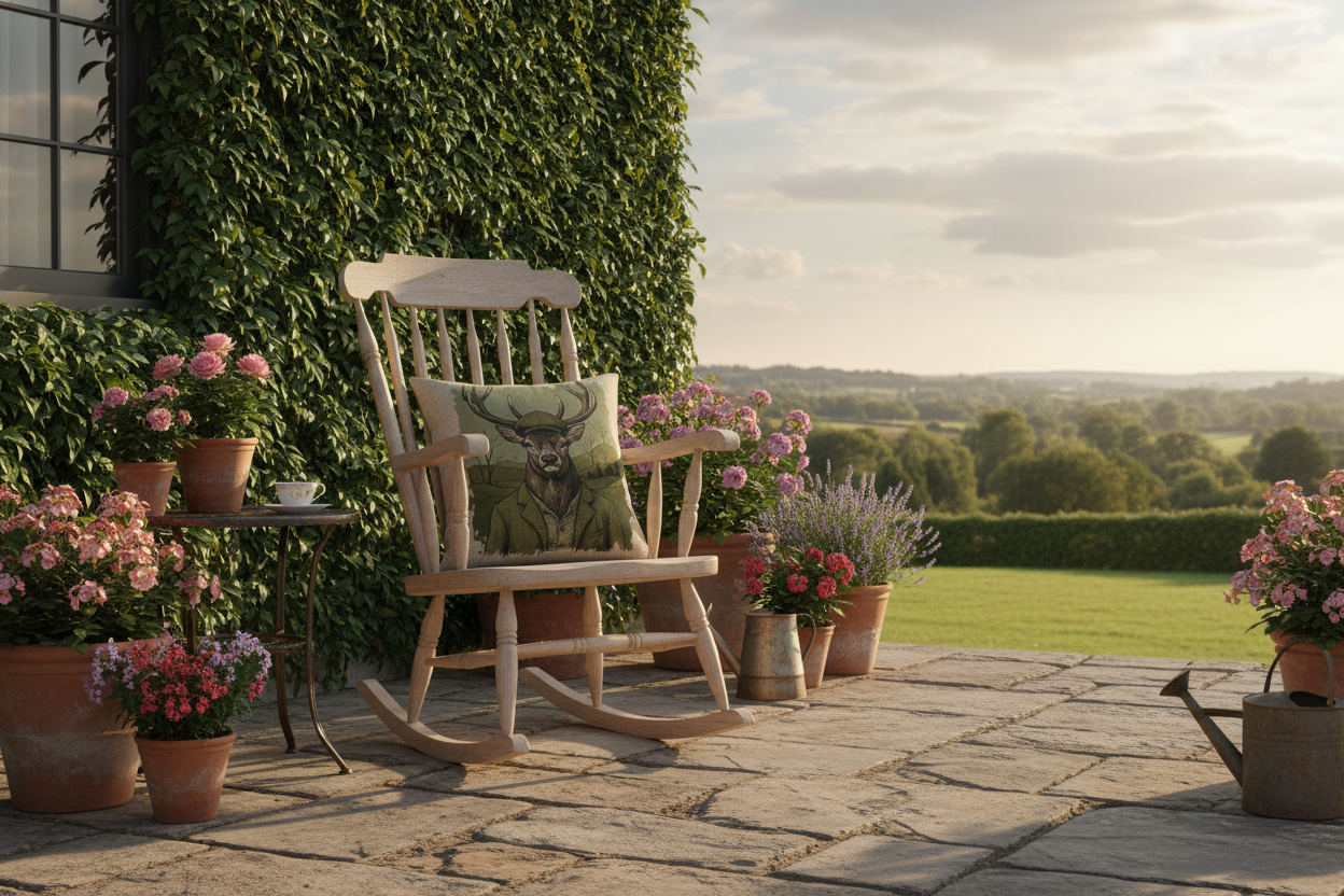 Kissenhülle "Hirsch" im Landhausstil