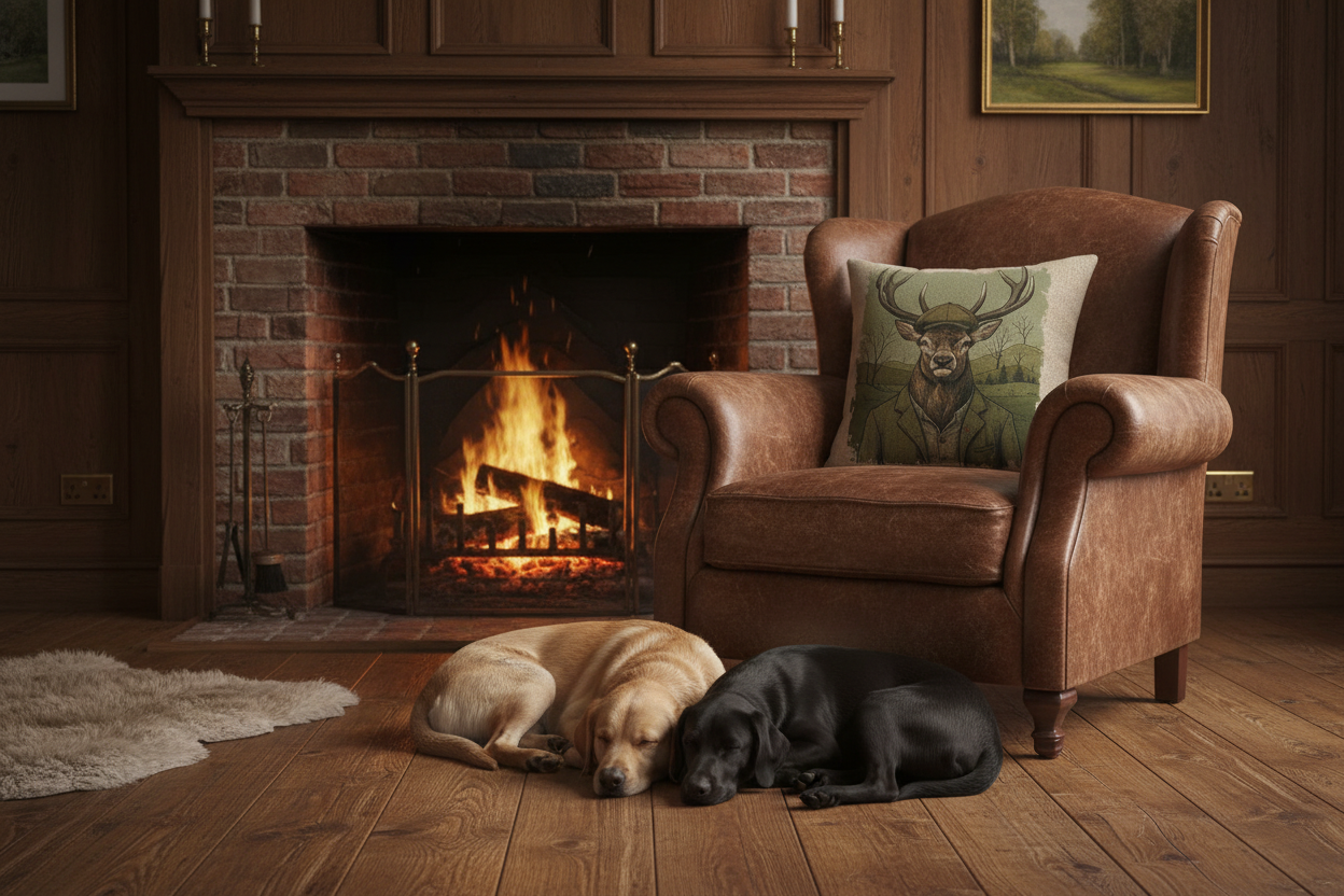 Kissenhülle "Hirsch" im Landhausstil