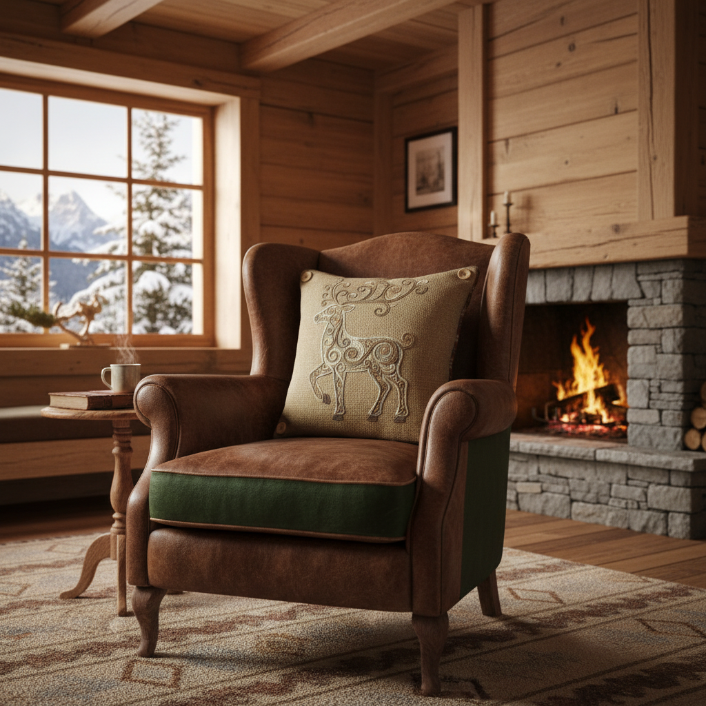 Kissenhülle "Rentier" im Landhausstil