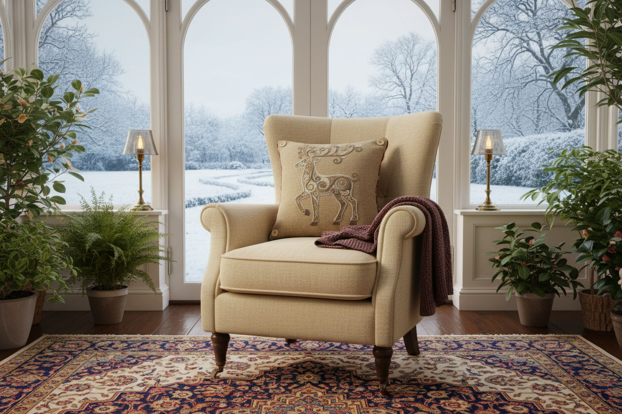 Kissenhülle "Rentier" im Landhausstil